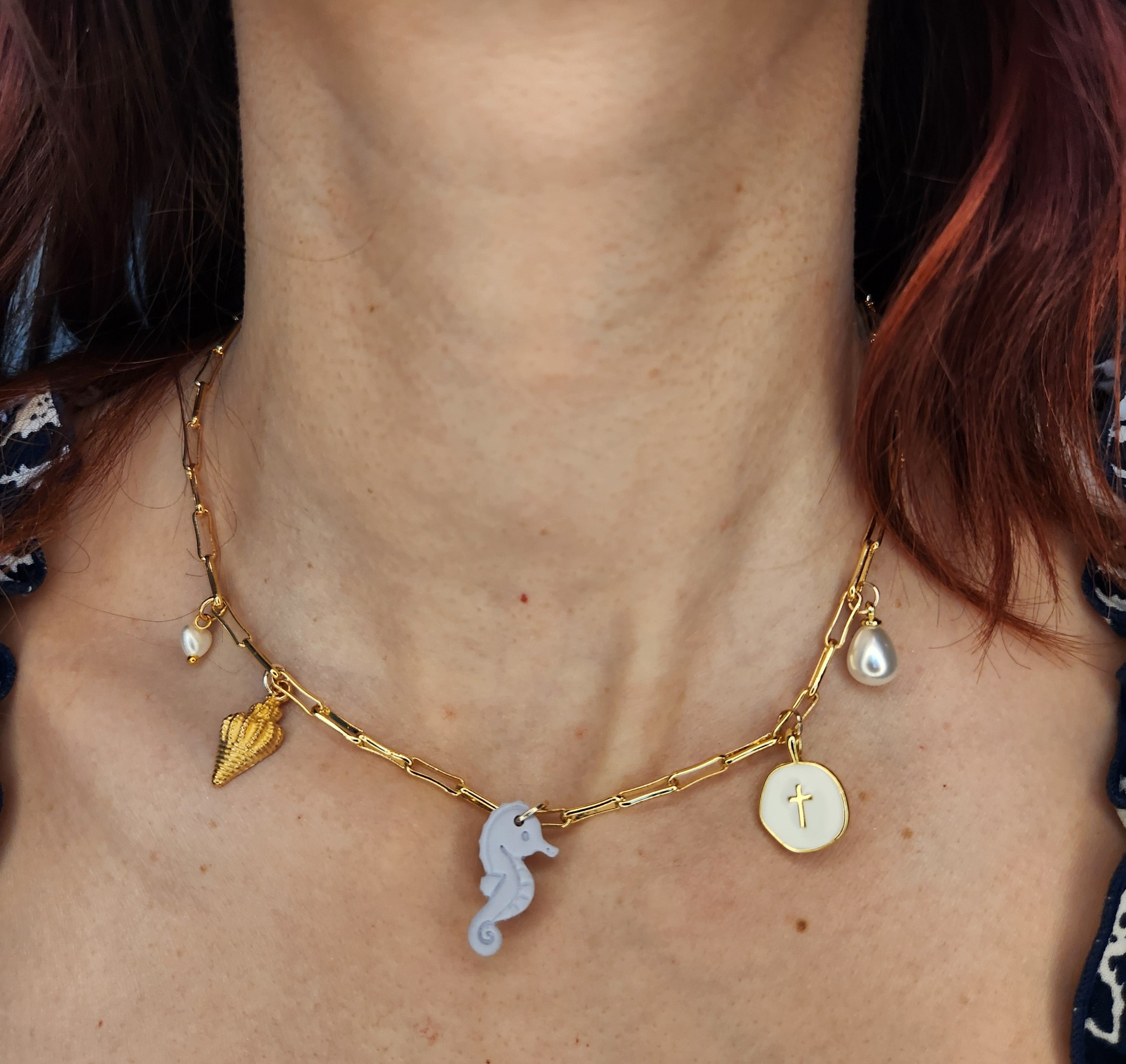Seahorse by the Seashore - Necklace