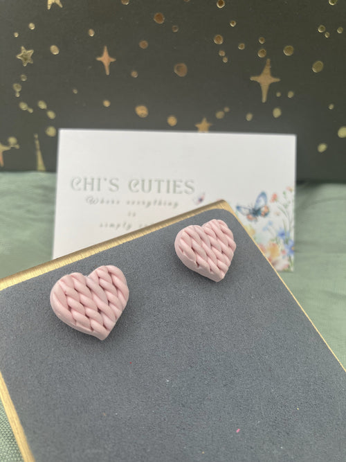 Blush Knit Hearts