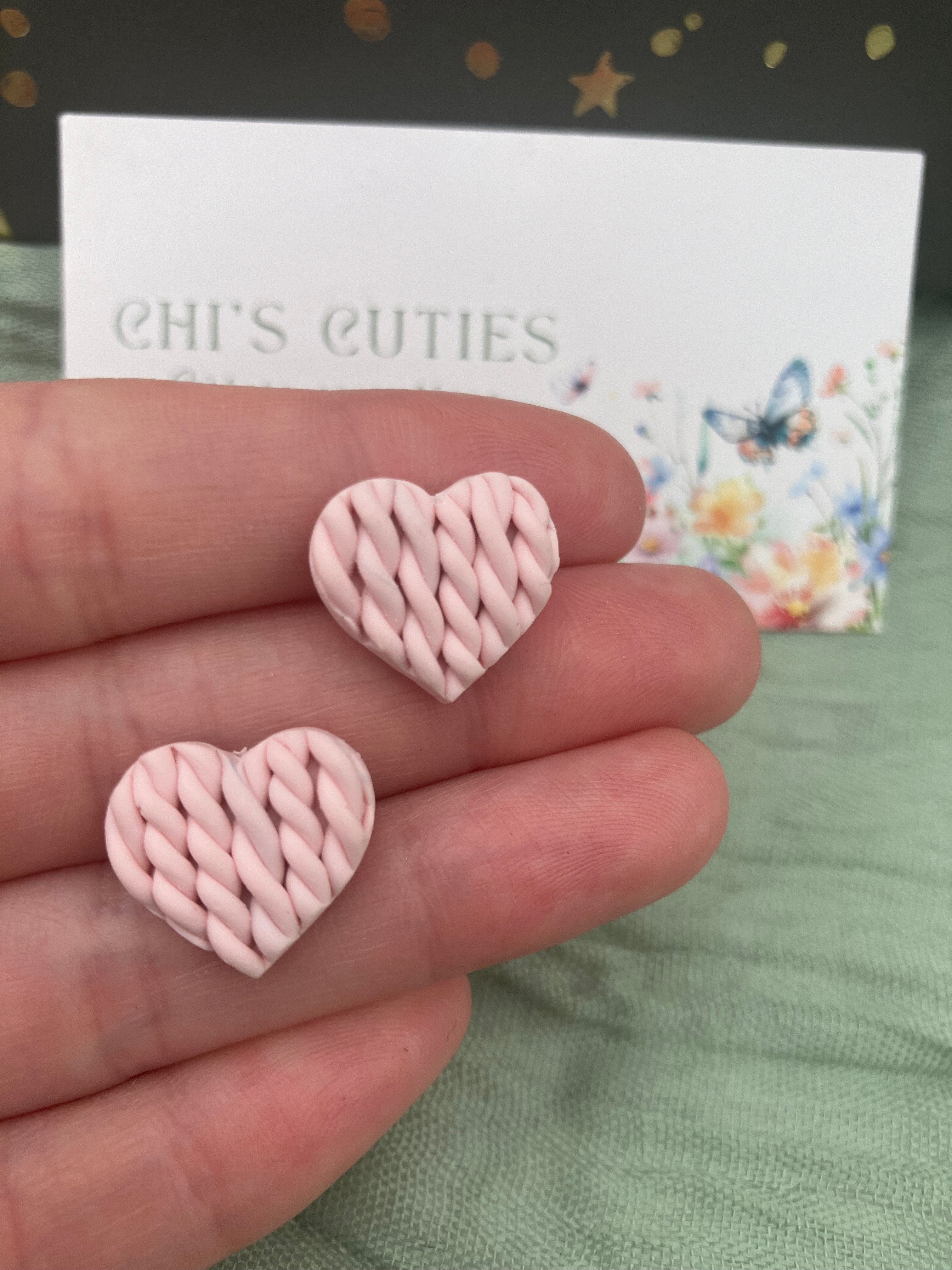 Blush Knit Hearts