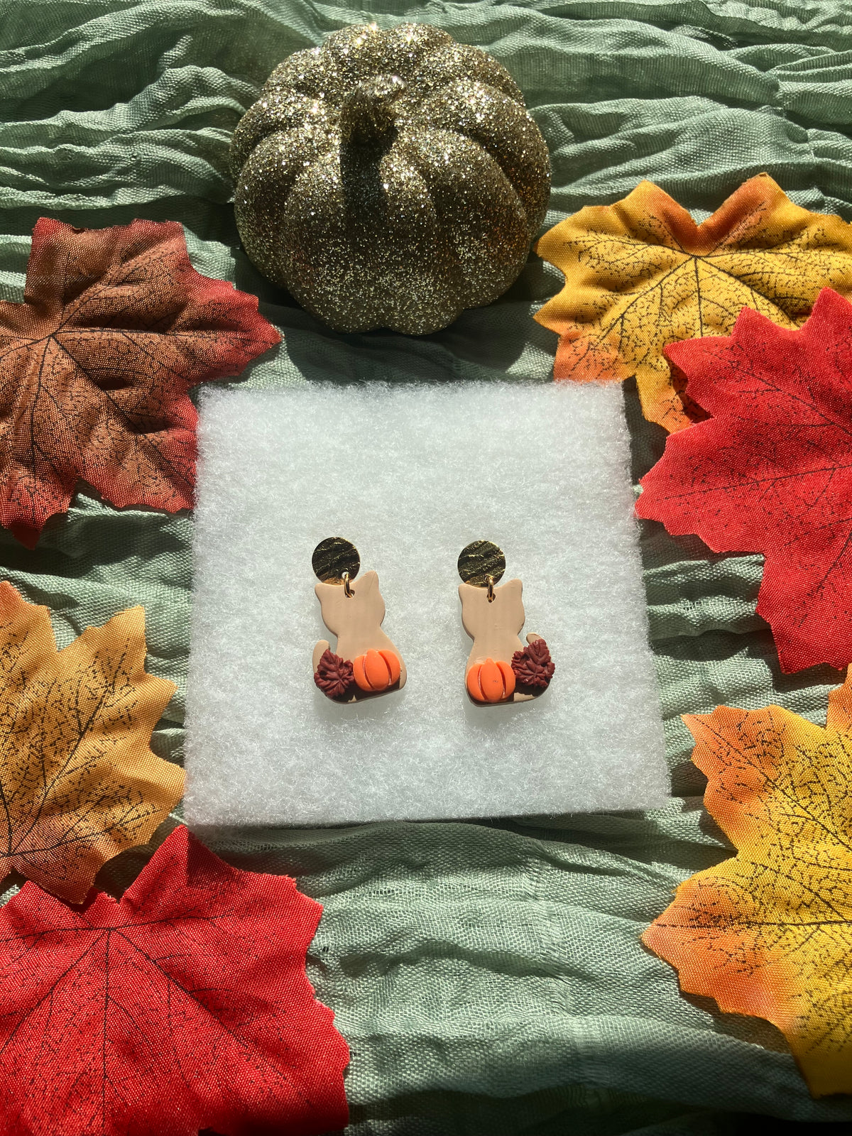 Cozy Chai & 3D Pumpkin Patch Earrings